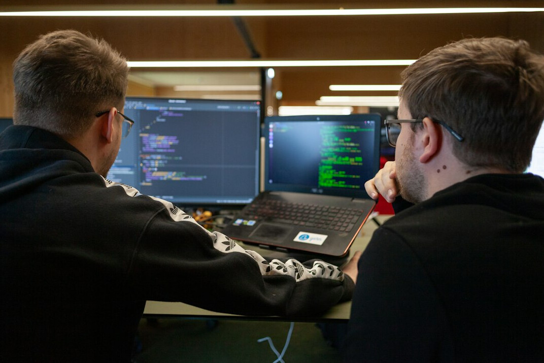 students learning programming